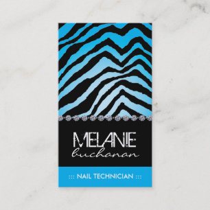 Stylish Zebra Print Business Card