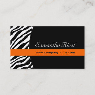 Stylish Zebra Print Business Cards