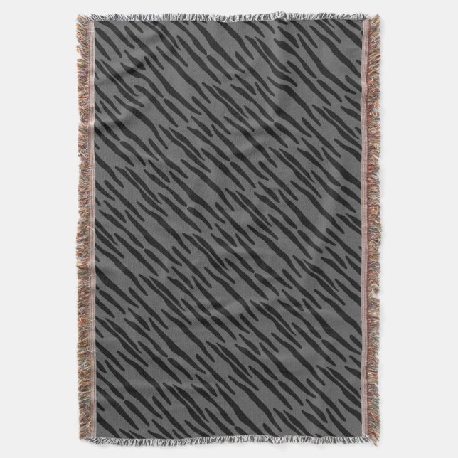 Stylish Zebra Print Throw blanket Coordinate (Front Vertical)
