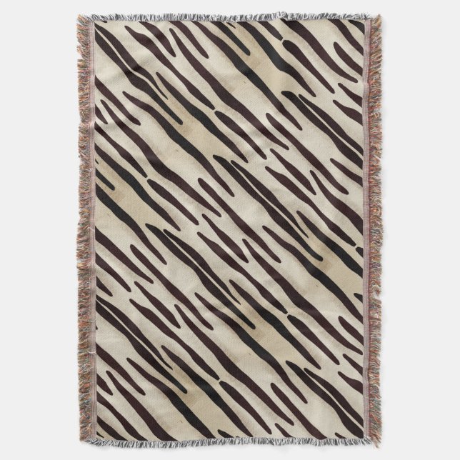 Stylish Zebra Print Throw blanket Coordinate (Front Vertical)