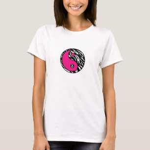 Stylish Zebra Stripe with Pink Yin Yang Shirt