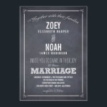 Stylishly Chalked Wedding Invitations<br><div class="desc">Featuring a chalkboard look with stylishly unique typography,  this wedding collection is sure to add an elegant vintage touch to your wedding stationery. 

 Custom requests are welcome!</div>