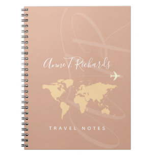 Stylishly Handwritten Name Dusty Rose Notebook
