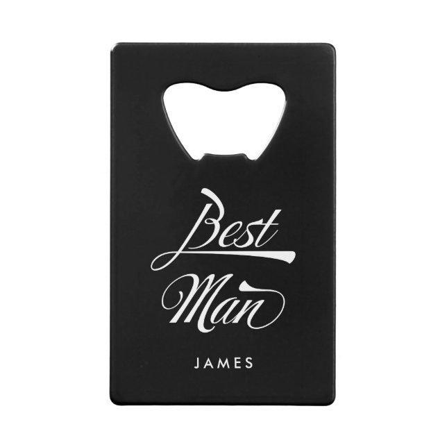 Stylisme noir typographie Best Man Groomsmen (Devant)