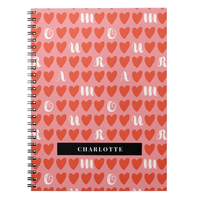 Stylist Amour Heart Notebook Valentine Gifts (Front)