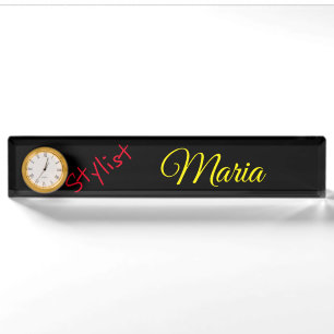 Stylist and Barbers Nail Salon Nameplates