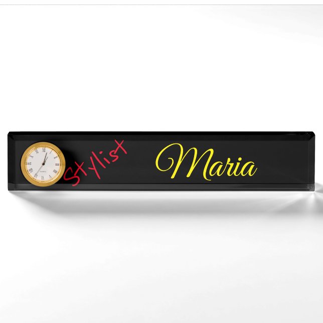 Stylist and Barbers Nail Salon Nameplates (Front)