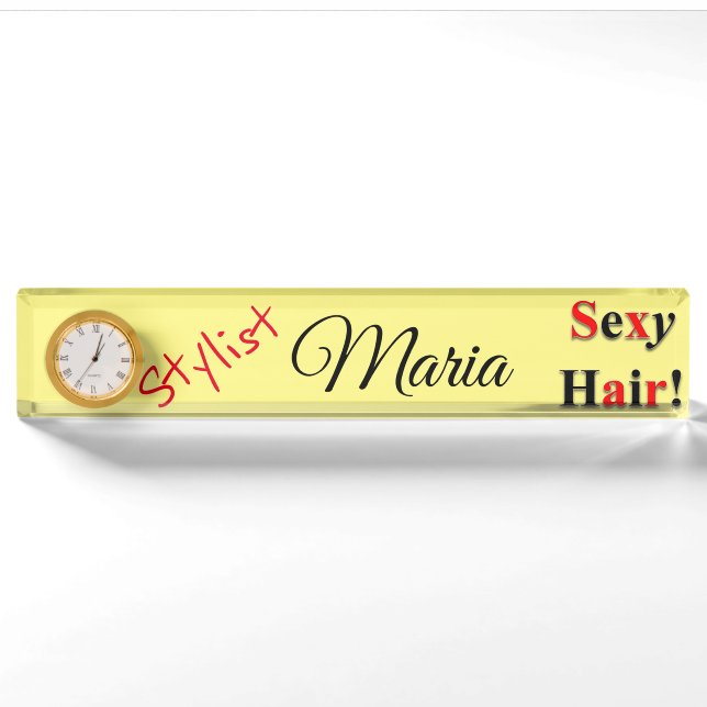 Stylist and Barbers Nail Salon Nameplates (Front)