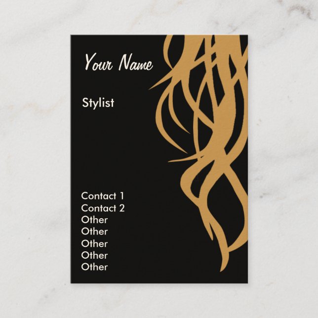 Stylist Business Cards Large- two sided vertical (Front)