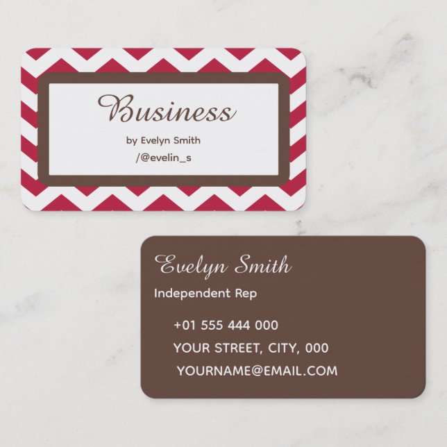 Stylist Cosmetologist Avon Sales Representative Business Card (Front/Back)