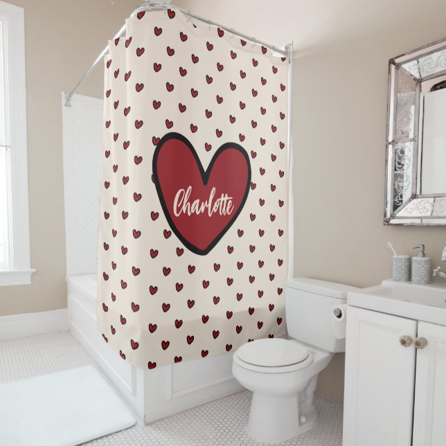 Stylist Cute Heart Pattern Monogram Personalized (In Situ)