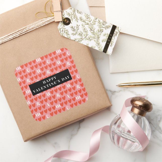 Stylist Cute Sweet Heart Pattern Stickers & Labels (Gifting)
