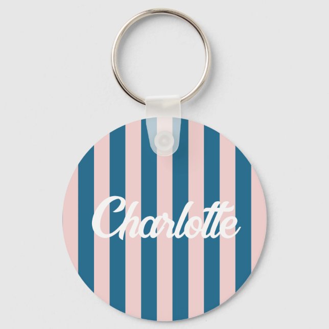Stylist Cute Sweet Red Heart Pattern Monogram gift Keychain (Front)