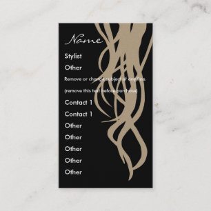 Stylist Gold Business Card - vertical