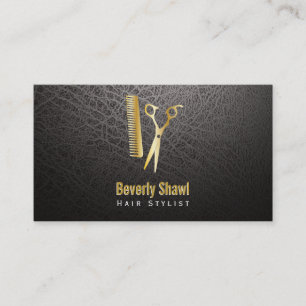 Stylist / Golden Shears & Comb Business Card