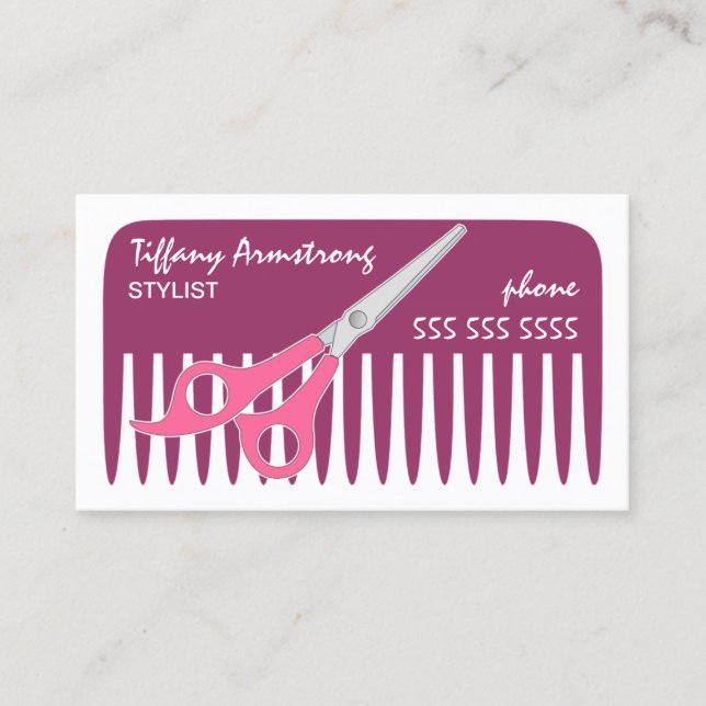 Stylist / Hairdresse Business Card (Front)