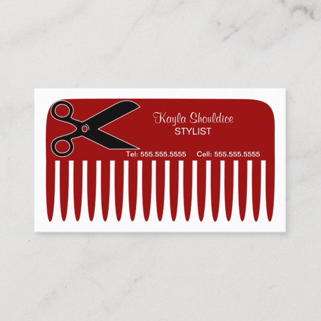 Stylist Hairdresser Business Card (Front)