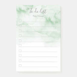 Stylist, Modern, Girly, Watercolor, to do list Post-it Notes