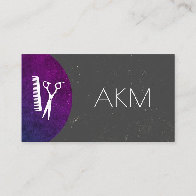 Stylist Monogram with Texturized Colour Ways Business Card (Front)