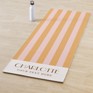 Stylist Stripes Personalized gifts Monogram Logo Y Yoga Mat