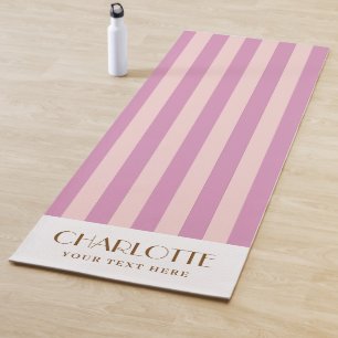 Stylist Stripes Personalized gifts Monogram Logo Y Yoga Mat
