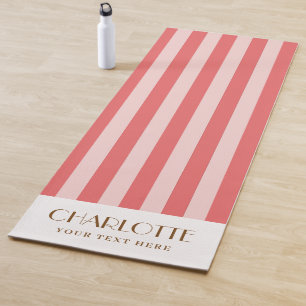 Stylist Stripes Personalized gifts Monogram Logo Yoga Mat