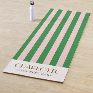 Stylist Stripes Personalized gifts Monogram Logo Yoga Mat