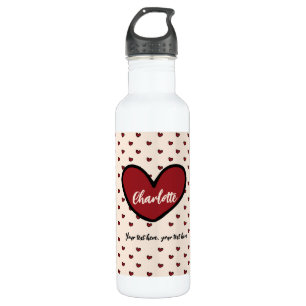 Stylist Sweet Heart Personalized gifts template  710 Ml Water Bottle