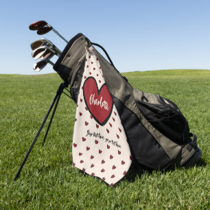 Stylist Sweet Heart Personalized gifts template Golf Towel
