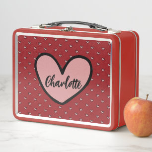 Stylist Sweet Heart Personalized gifts template Metal Lunch Box