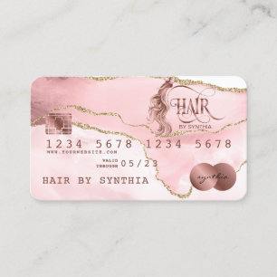 Styliste des cheveux d'agent Gold Rose à carte de 