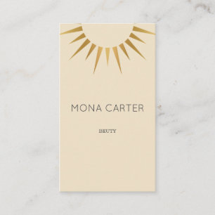 Stylistic art deco sun business card