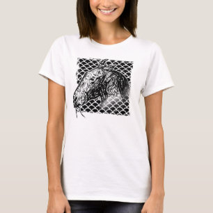 Stylistic Patterned horse head T-Shirt