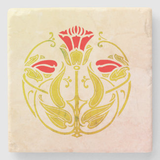 Stylistic Tulip Stone Coaster