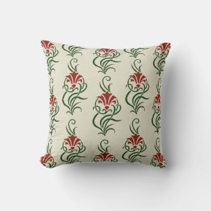 Stylistic Tulips Throw Pillow