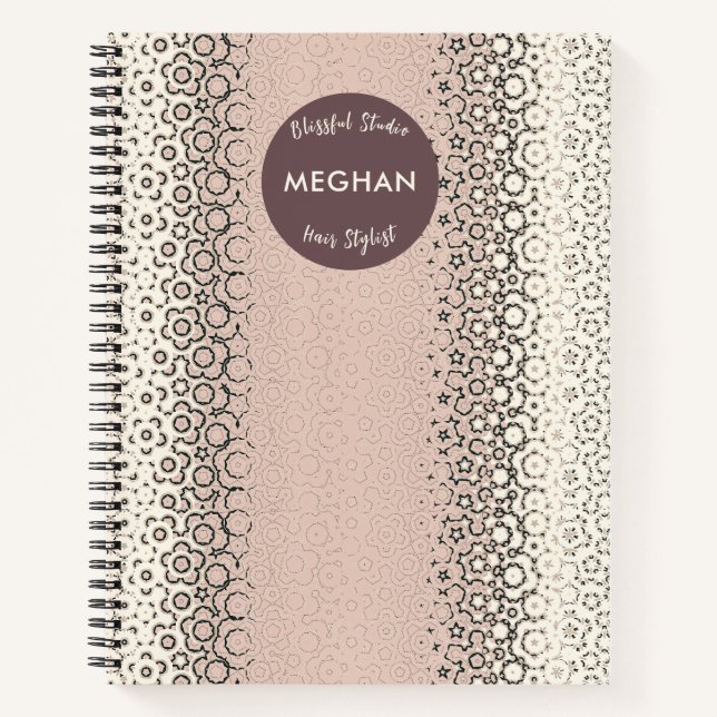 Stylist's Muse - Personalized Name Salon Notebook (Front)