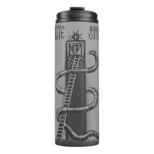 StyliteStudio Black and White logo Thermal Tumbler