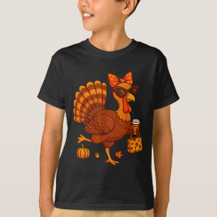 Styliurkey Fall Fashion Coffee Lover Thanksgiving  T-Shirt