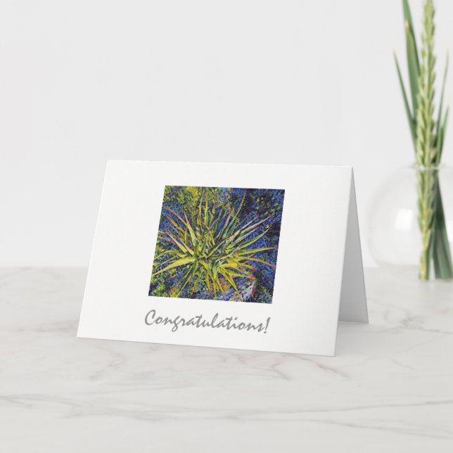 Stylized Aloe Congratulations Card (Front)