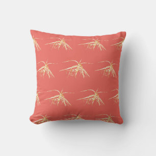 Stylized Aloe Succulent Plant Cushion Throw Pillow