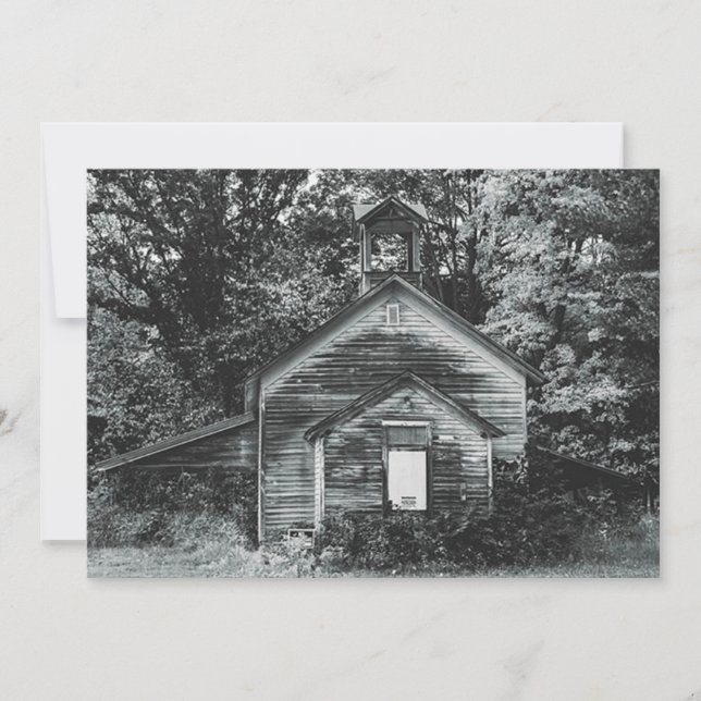 stylized American gothic old church reprint, SWS Holiday Card (Front)