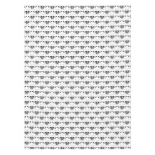 Stylized Art Deco butterfly - black and white Tablecloth