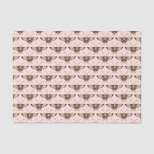 Stylized Art Deco butterfly - chocolate and peach Tissue Paper