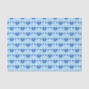 Stylized Art Deco butterfly  - cobalt and pale blu Tissue Paper