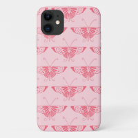 Stylized Art Deco butterfly - coral pink
