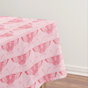 Stylized Art Deco butterfly - coral pink Tablecloth