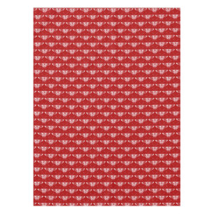 Stylized Art Deco butterfly - dark red and white Tablecloth