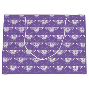 Stylized Art Deco butterfly - dusty lilac Large Gift Bag