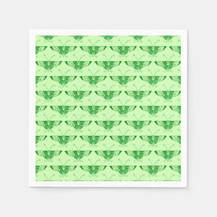 Stylized Art Deco butterfly - emerald green Napkin