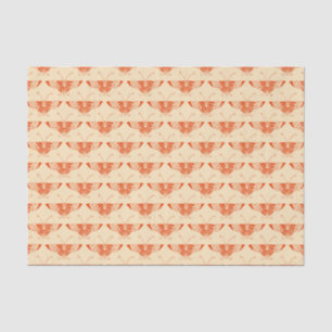 Stylized Art Deco butterfly  - mandarin orange Tissue Paper